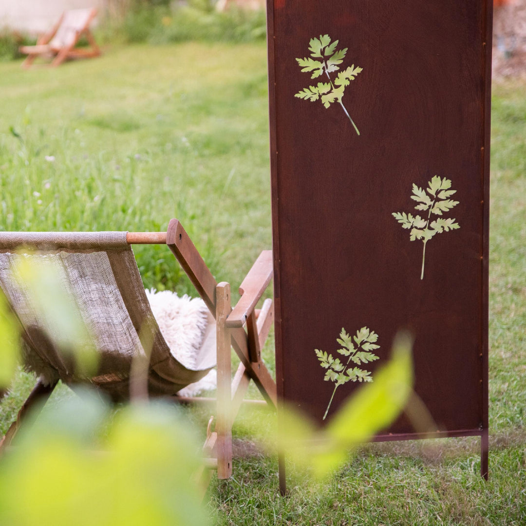 Sichtschutz Gartenpaneel Metall – Motiv Durchbrochenes Muster, 160 × 50 cm