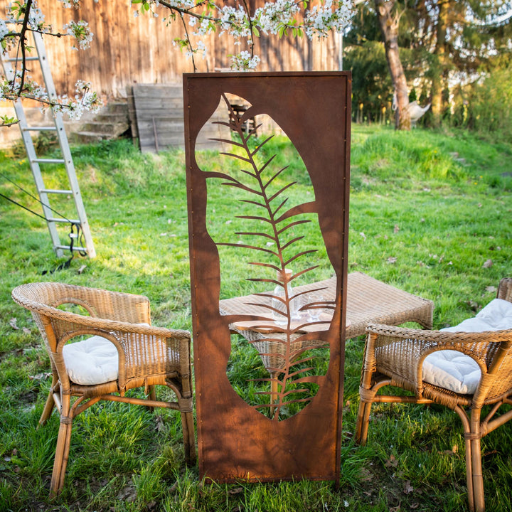 Sichtschutz Gartenpaneel Metall – Motiv Durchbrochenes Muster, 160 × 50 cm