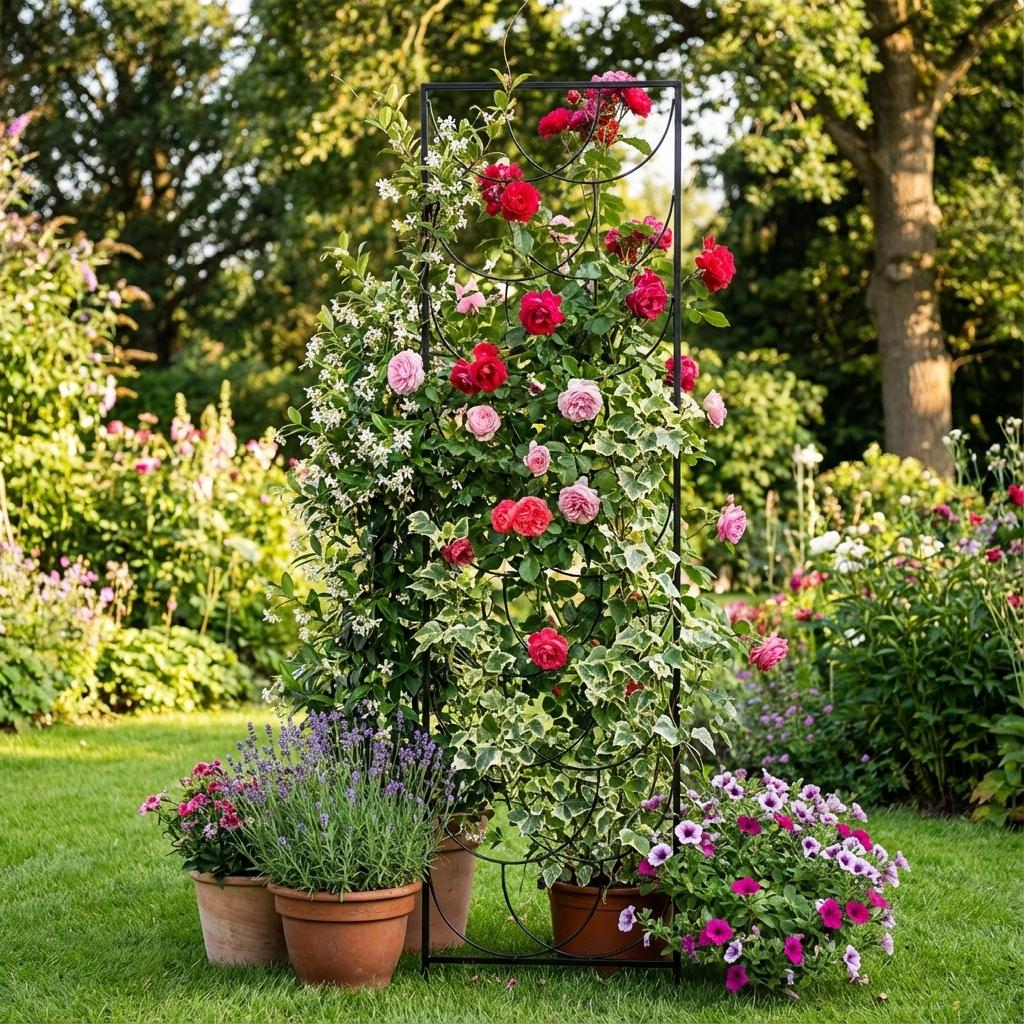 Staudenhalter aus Metall – Blumenhalter und Pflanzenstütze, 200 cm