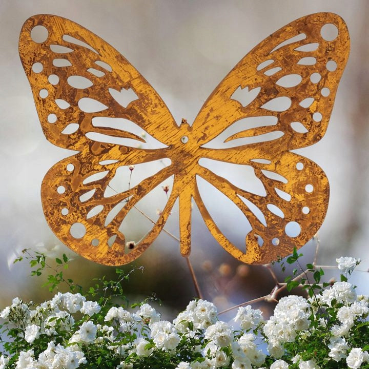 Schmetterling Gartenstatuen Rost