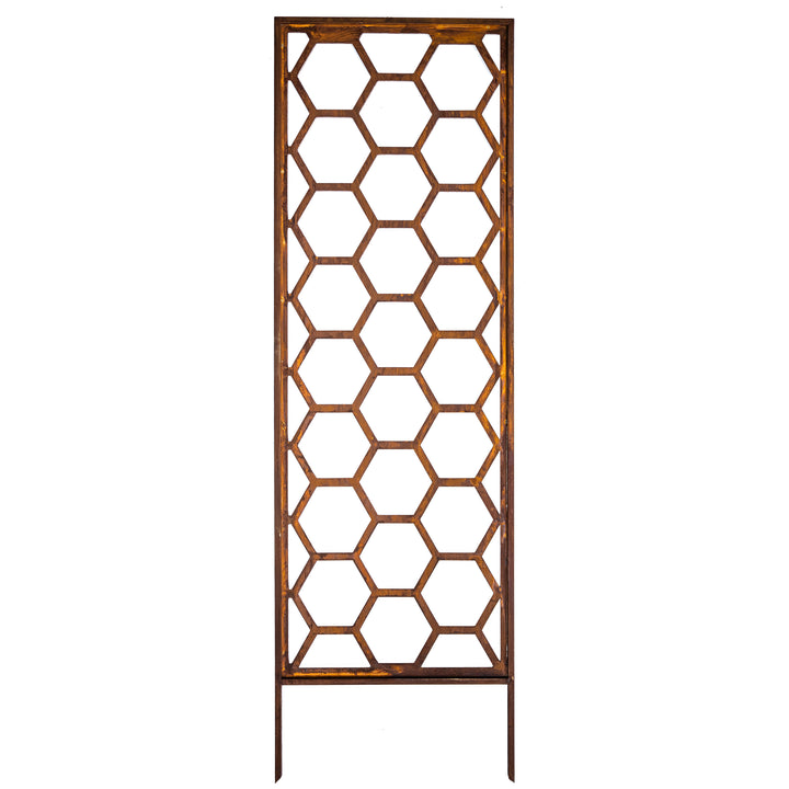 Sichtschutz Gartenpaneel Metall – Motiv Wabenmuster, 160 × 50 cm