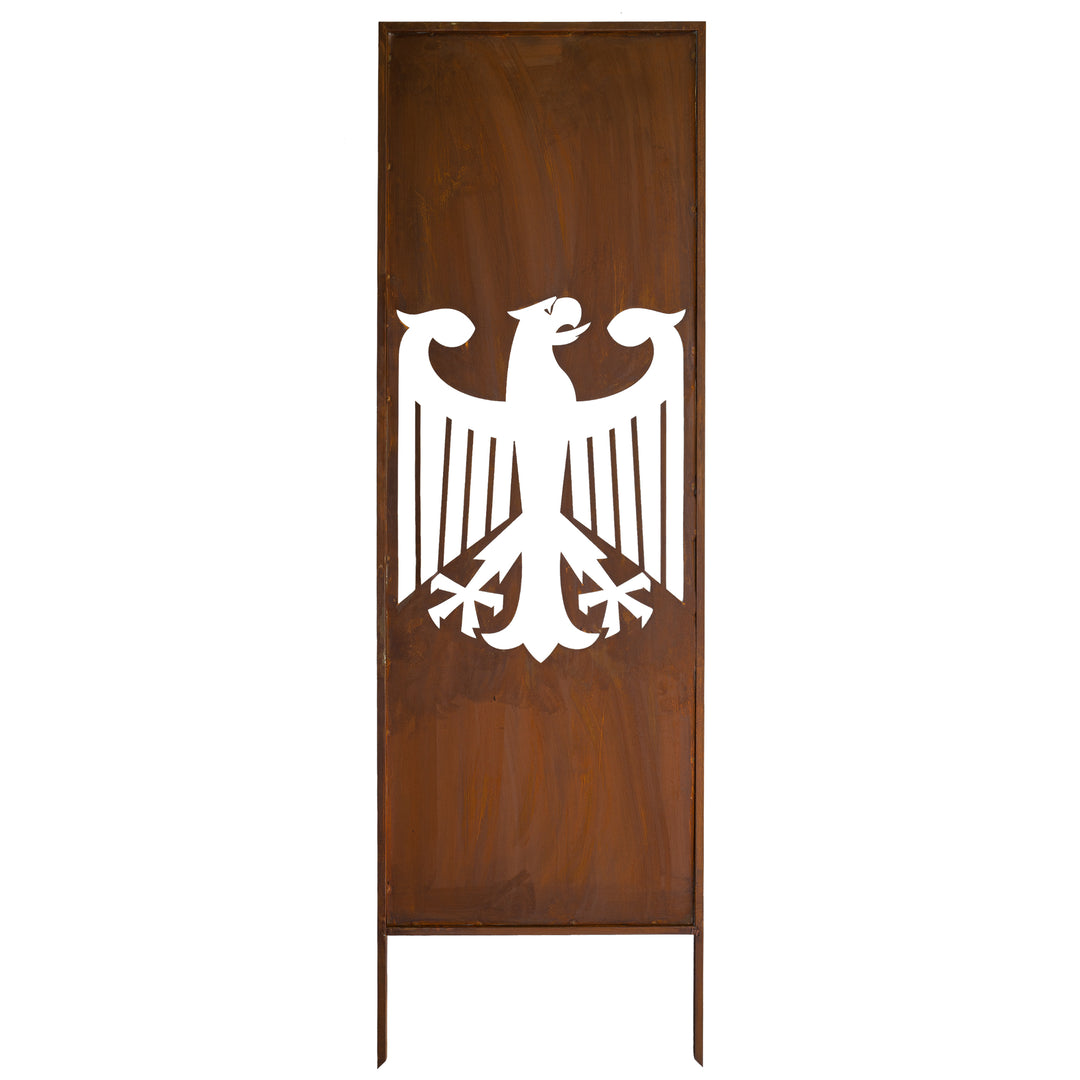 Sichtschutz Gartenpaneel Metall – Motiv Adler, 160 × 50 cm