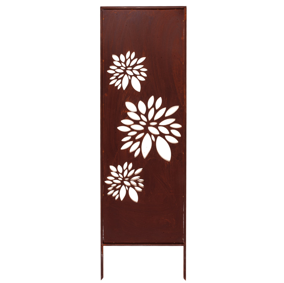 Sichtschutz Gartenpaneel Metall – Motiv Drei Astern, 160 × 50 cm