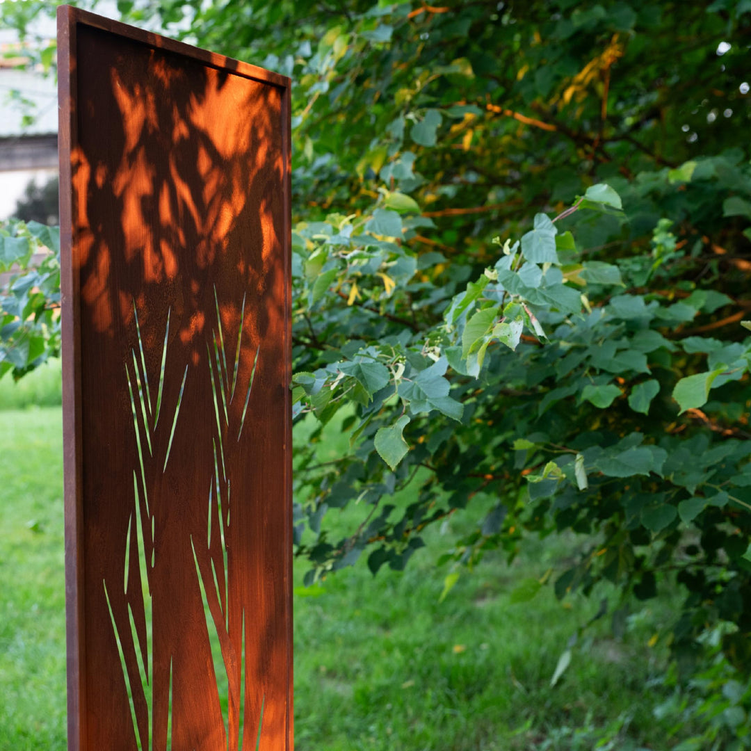 Sichtschutz Gartenpaneel Metall – Motiv Durchbrochenes Muster, 160 × 50 cm