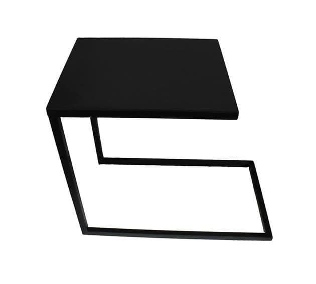 Beistelltisch Schwarz aus Stahl – minimalistischer Metalltisch