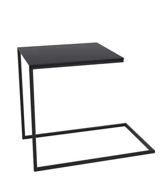 Beistelltisch Schwarz aus Stahl – minimalistischer Metalltisch