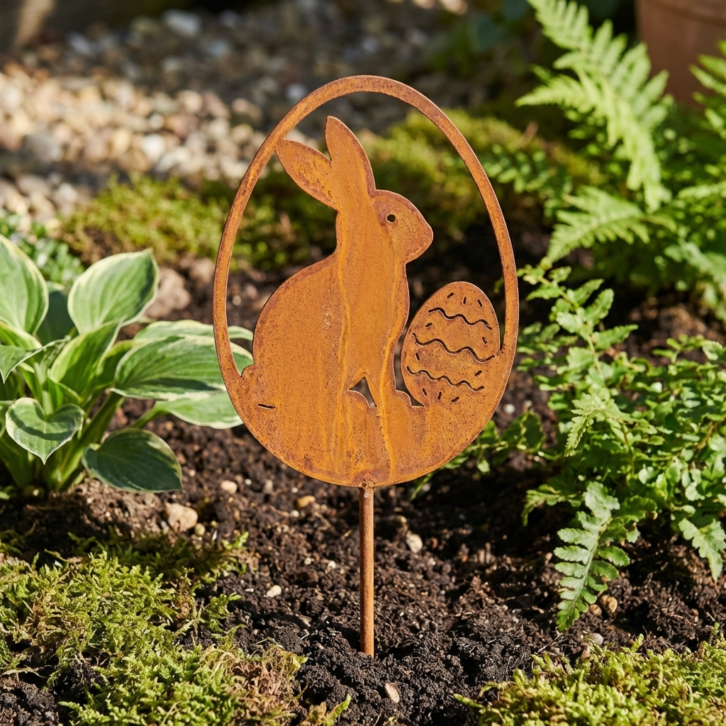 Osterdeko Osterhase mit Ei 20 × 6 × 1 cm, 1 cm