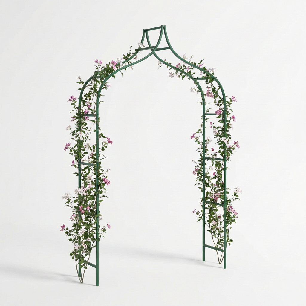 Metall Gartenbogen 240 × 150 cm Grün