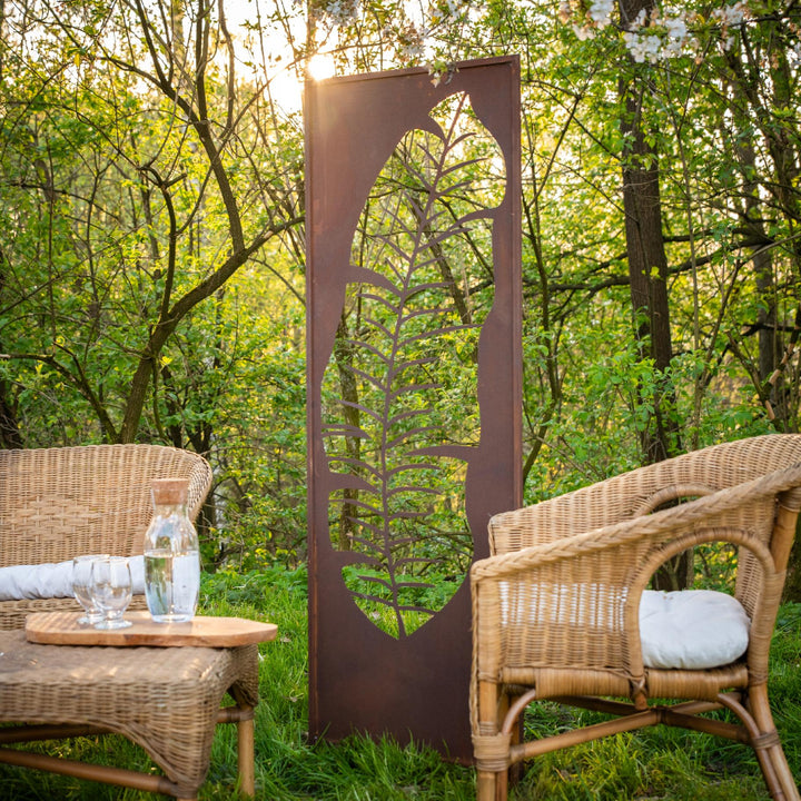 Sichtschutz Gartenpaneel Metall – Motiv Durchbrochenes Muster, 160 × 50 cm