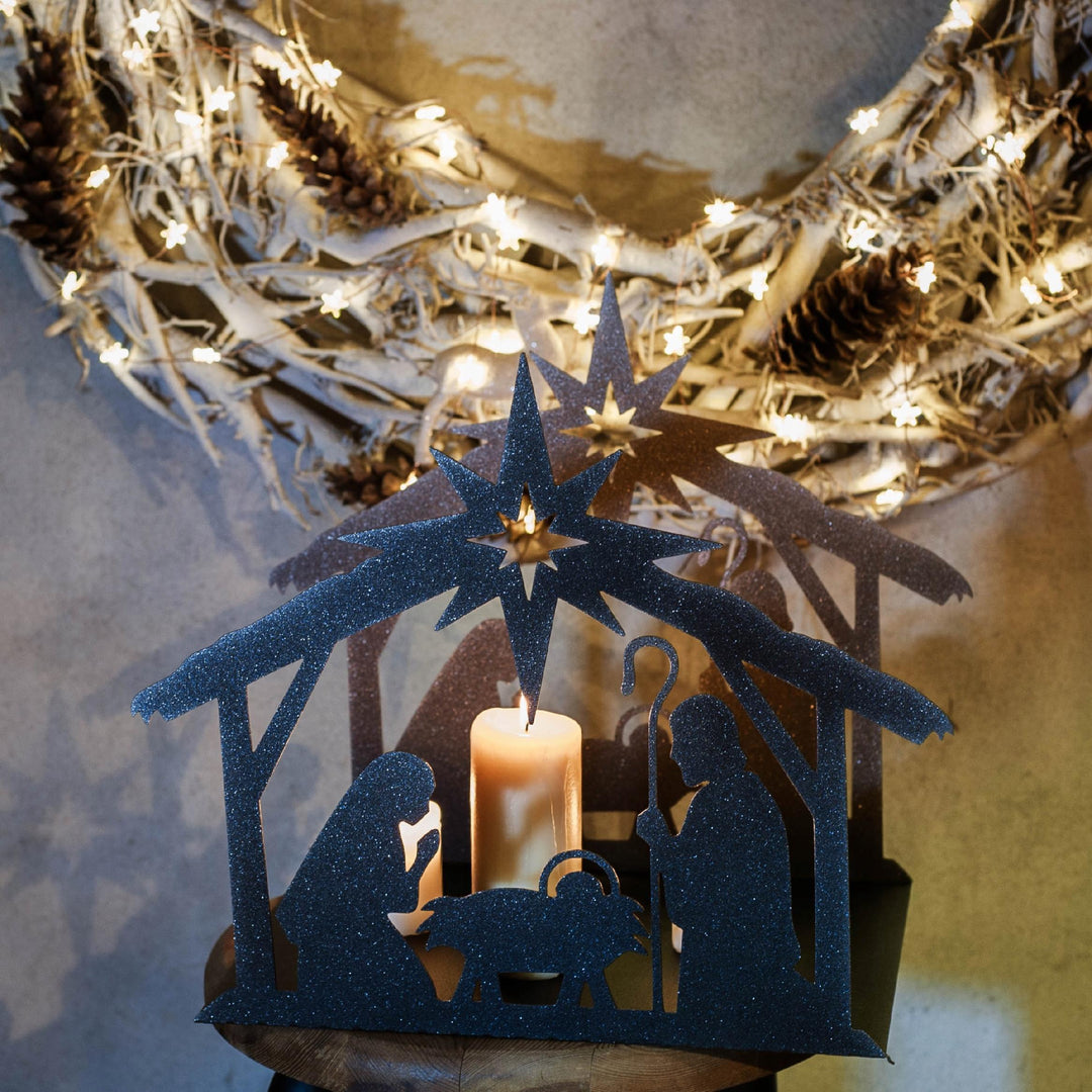 Weihnachtskrippe aus Metall – stilvolle Weihnachtsdekoration