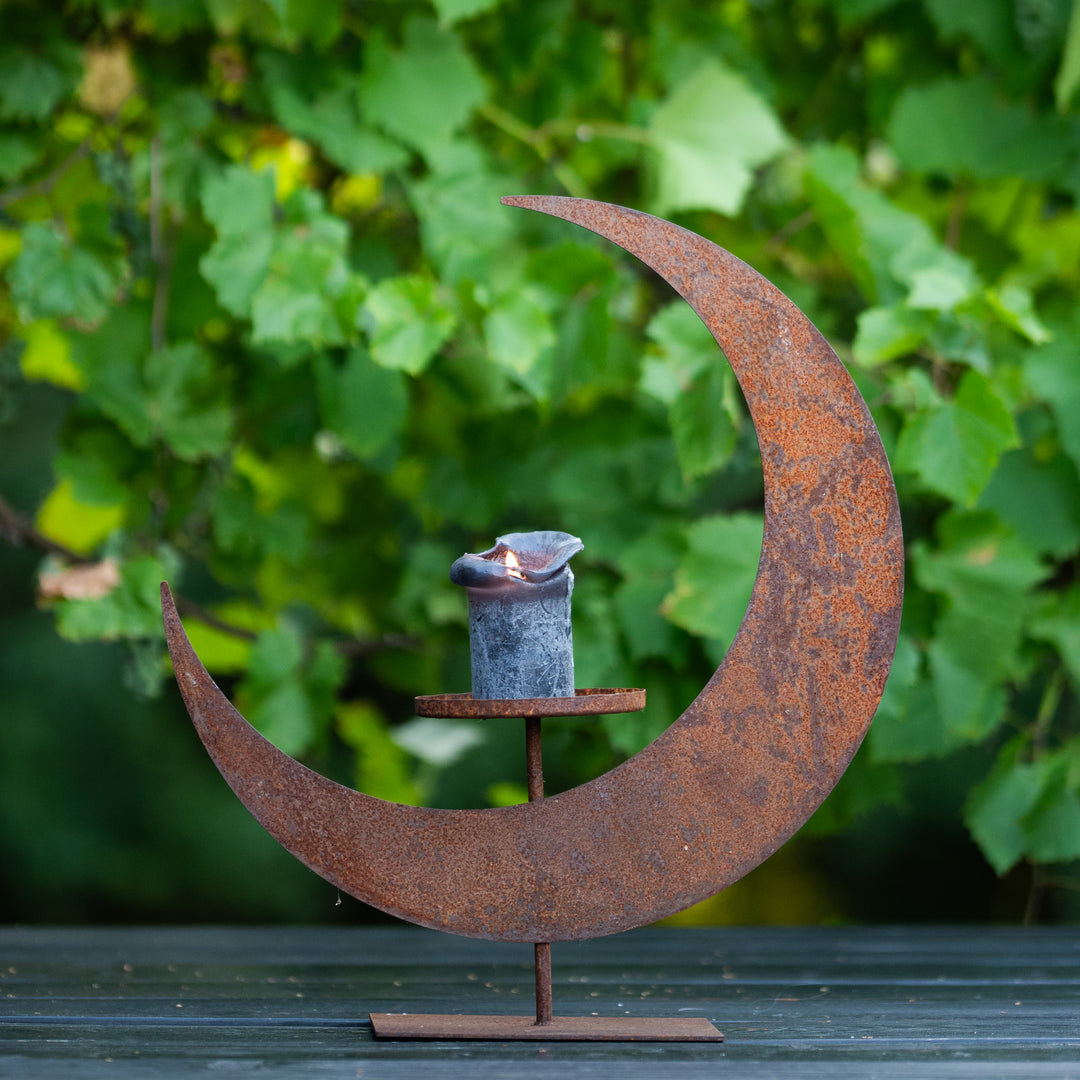 Black Metal Lantern – Candle Lantern for Indoor & Outdoor Use