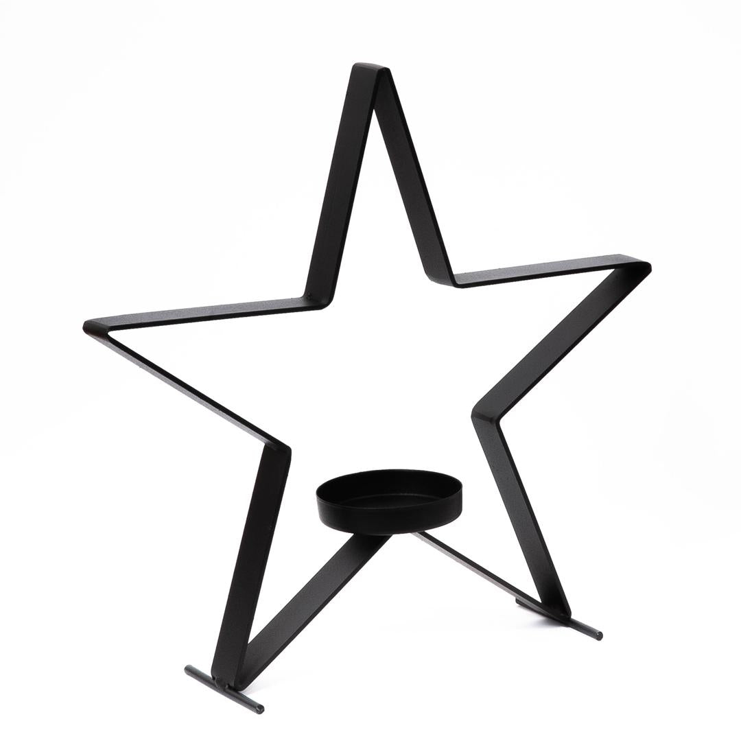 Metallkerzenhalter in Sternform, 51 cm