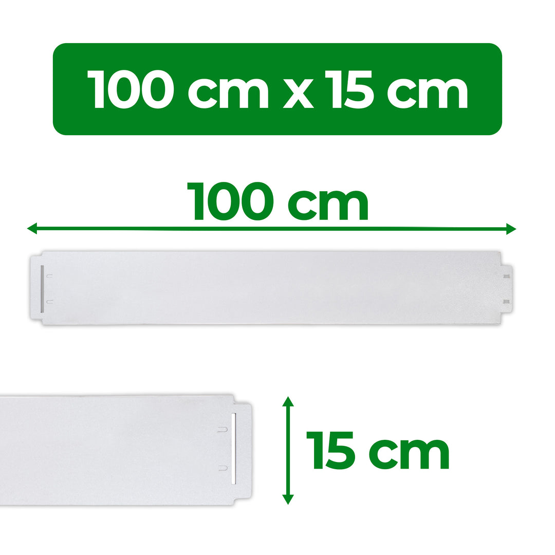 Rasenkante Metall Aluzinc – flexible Beeteinfassung, 1 m