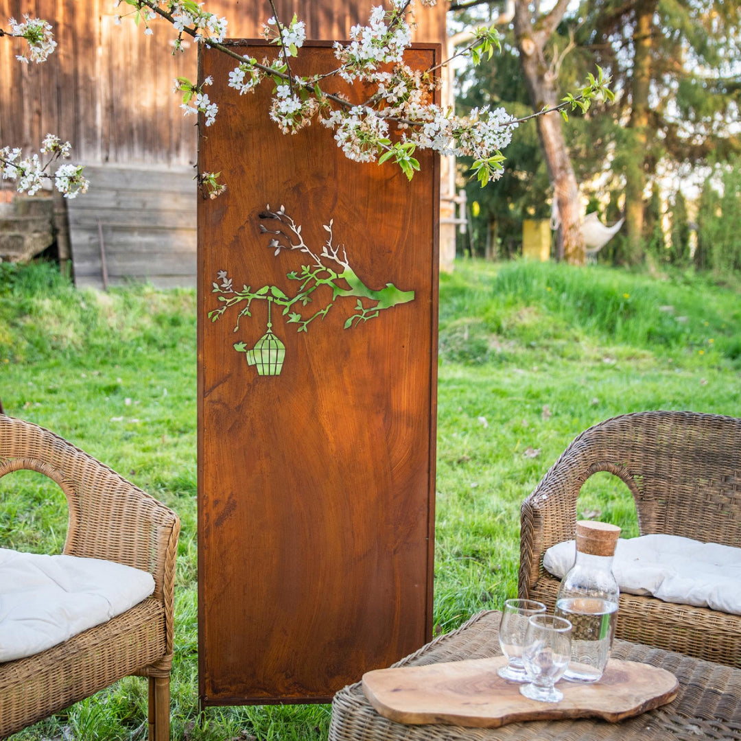 Sichtschutz Gartenpaneel Metall – Motiv Durchbrochenes Muster, 160 × 50 cm