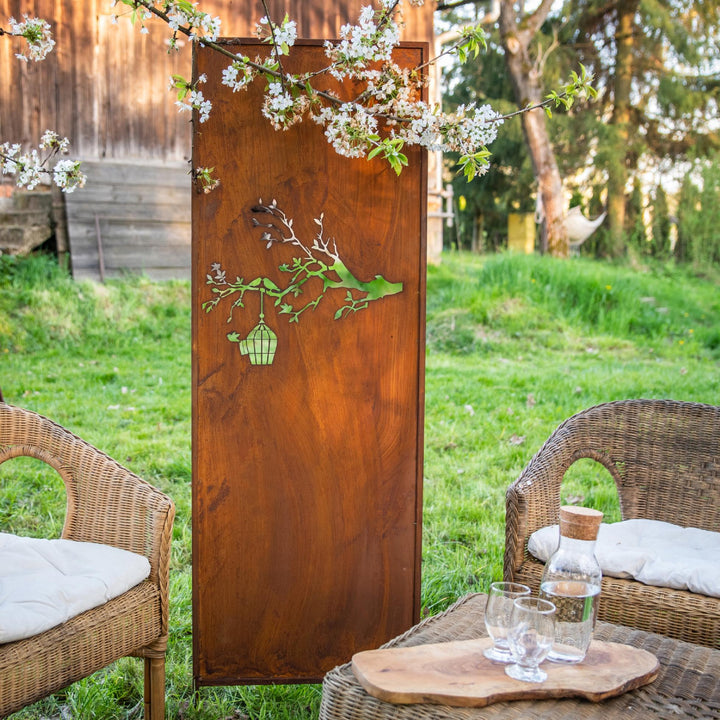 Sichtschutz Gartenpaneel Metall – Motiv Durchbrochenes Muster, 160 × 50 cm