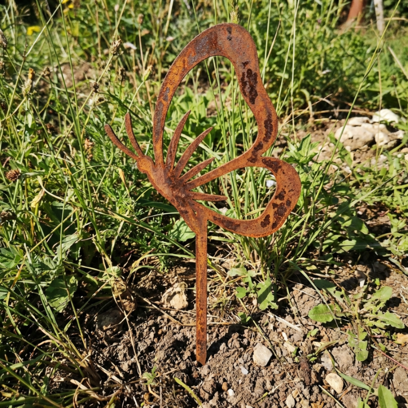 Gartenstecker Schmetterling aus Metall, 17 cm