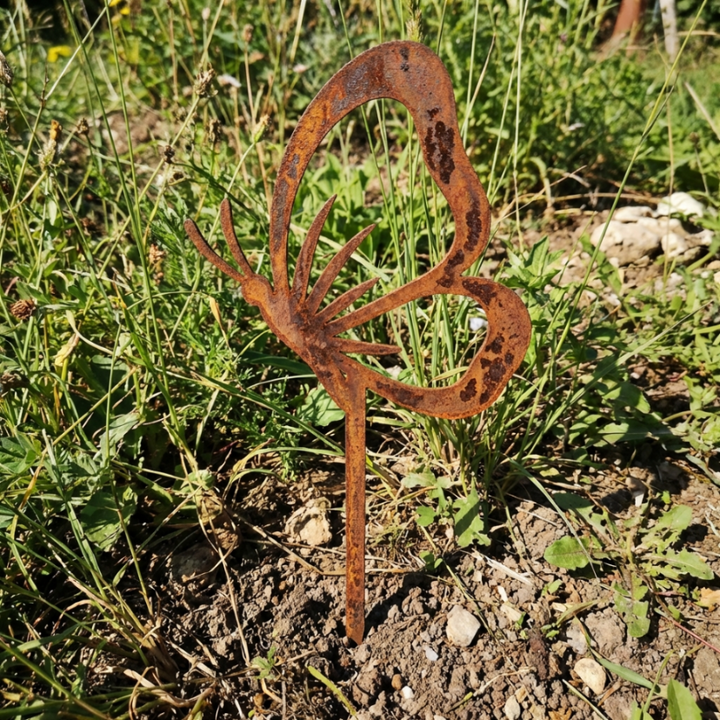 Gartenstecker Schmetterling aus Metall, 17 cm