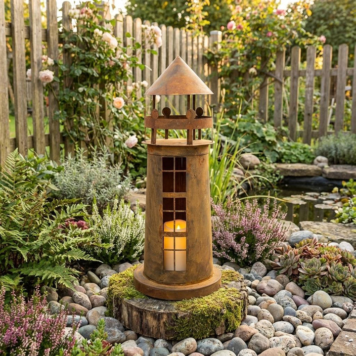 Leuchtturm Gartendekoration 50 cm, 50 cm
