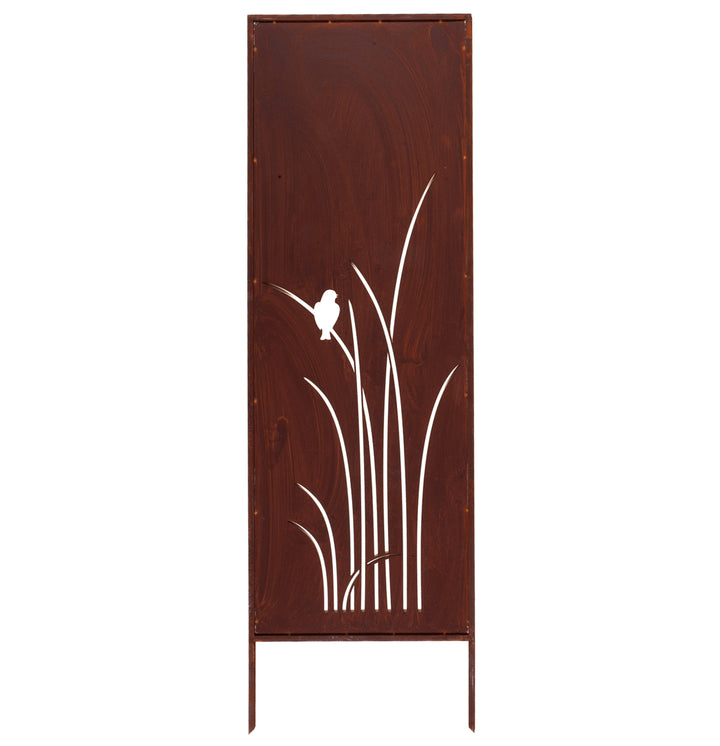 Sichtschutz Gartenpaneel Metall – Motiv Gras, 160 × 50 cm