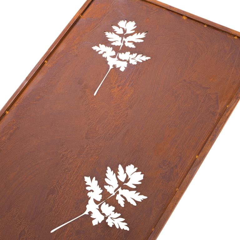 Sichtschutz Gartenpaneel Metall – Motiv Durchbrochenes Muster, 160 × 50 cm