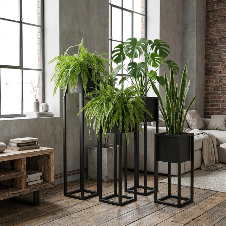 Pflanzständer aus Metall – moderner Blumentopfständer, 70 cm