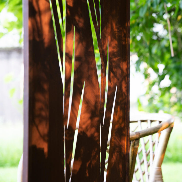 Sichtschutz Gartenpaneel Metall – Motiv Durchbrochenes Muster, 160 × 50 cm
