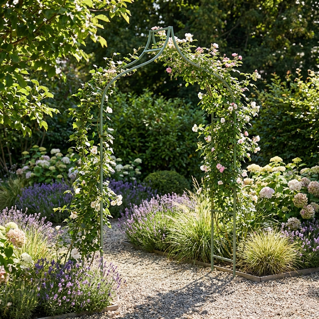 Metall Gartenbogen 240 × 150 cm Grün