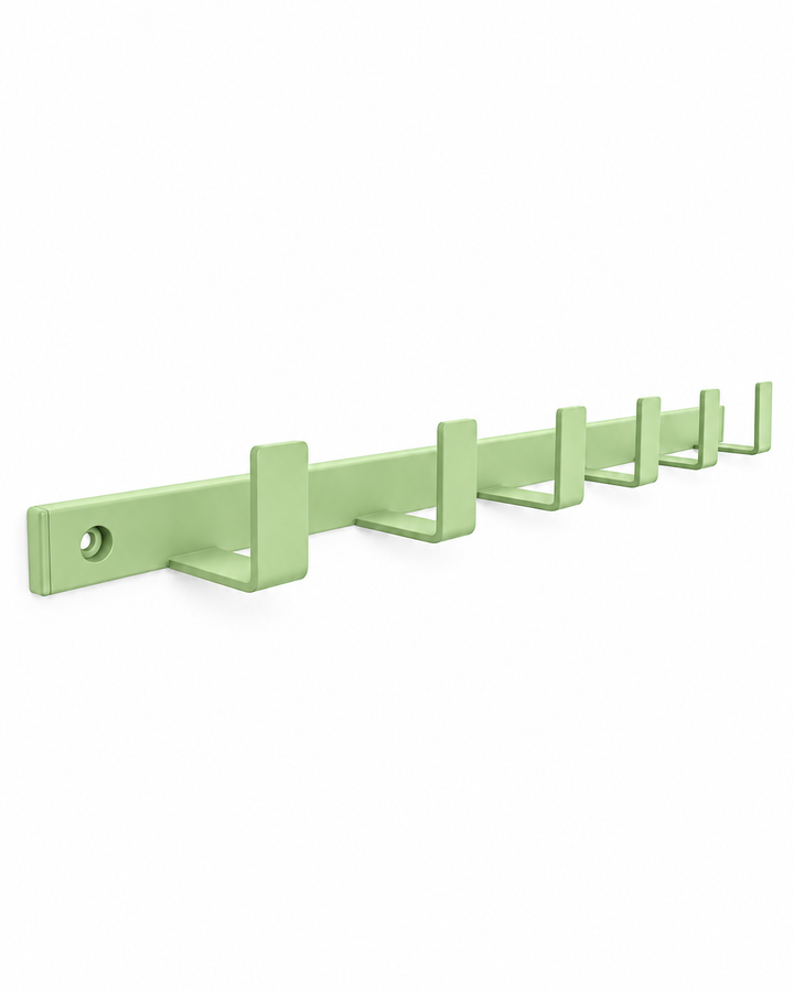 Wandgarderobe aus Metall mit 6 Haken | Verschiedene Farben | Im Loft-Stil | 69 × 5 cm
