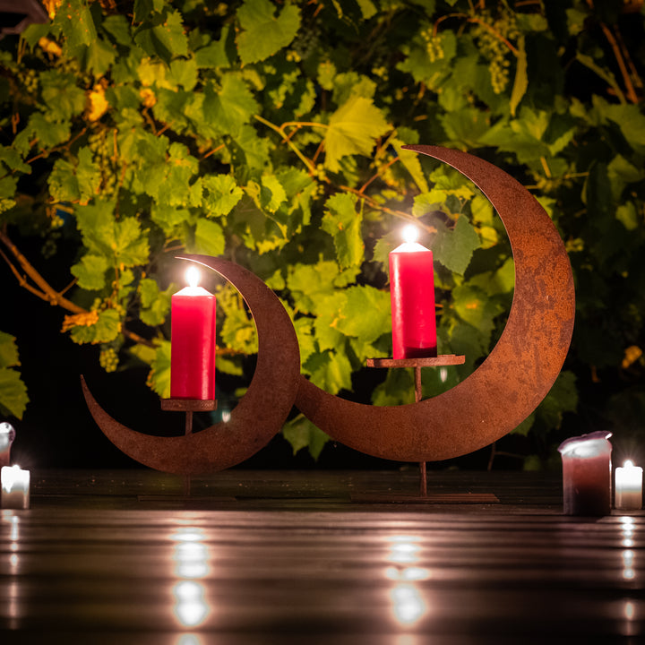 Black Metal Lantern – Candle Lantern for Indoor & Outdoor Use