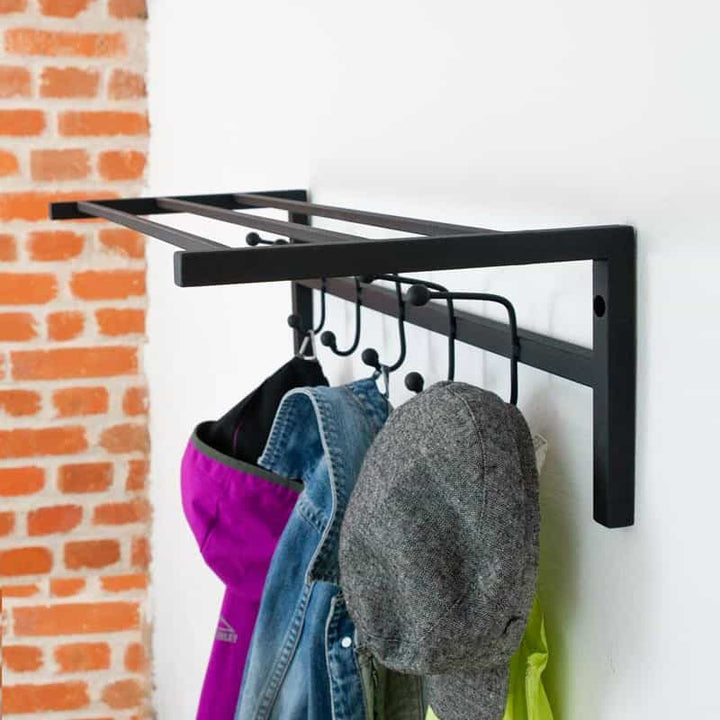 Wandgarderobe aus Metall mit Ablage – Funktionale Garderobe im modernen Design