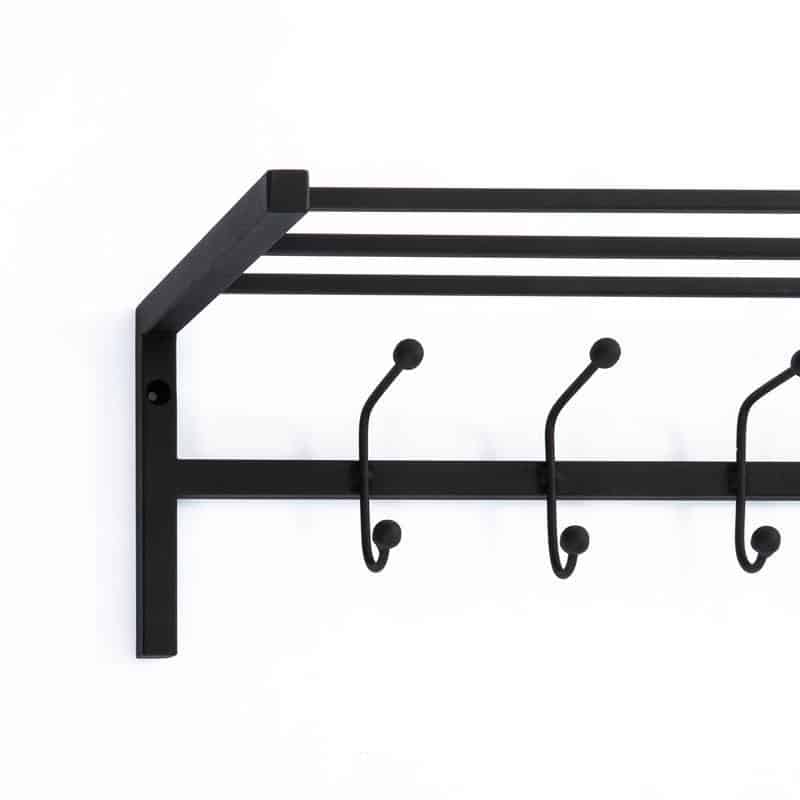 Wandgarderobe aus Metall mit Ablage – Funktionale Garderobe im modernen Design
