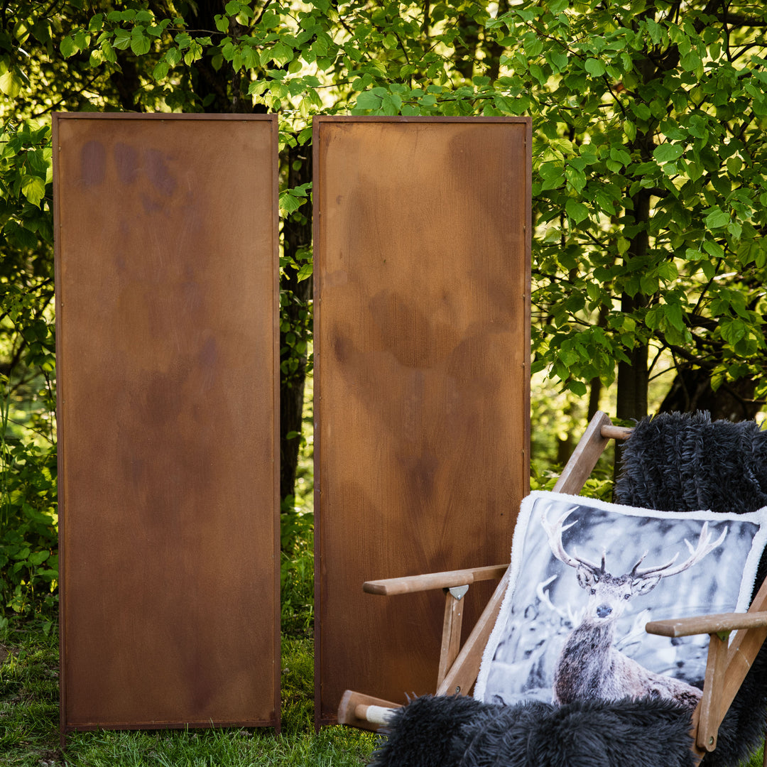 Sichtschutz Gartenpaneel Metall – Motiv Voll, 160 × 50 cm