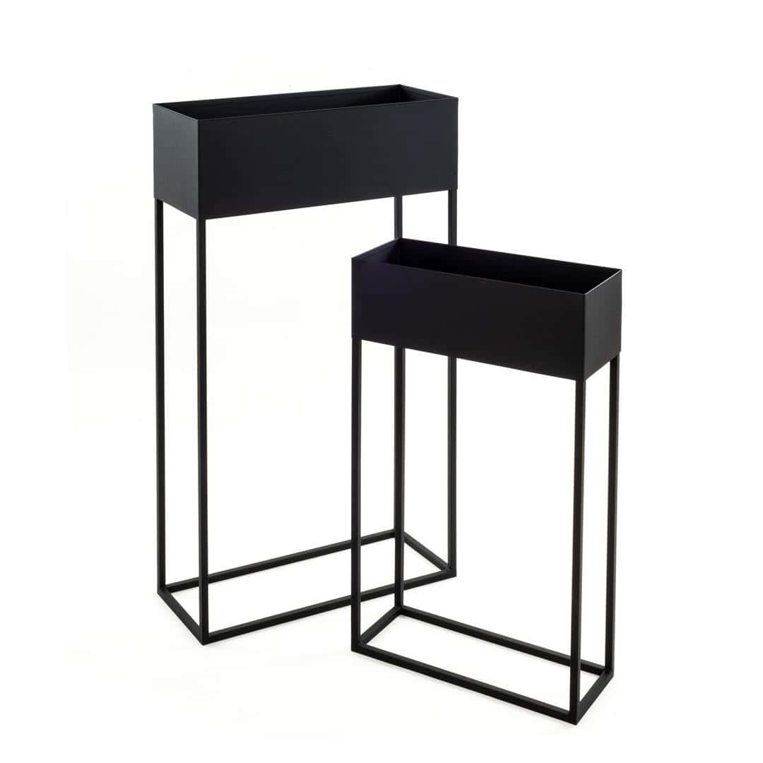 Pflanzenständer LOFT aus Metall – Schwarz, für Innen & Terrasse
