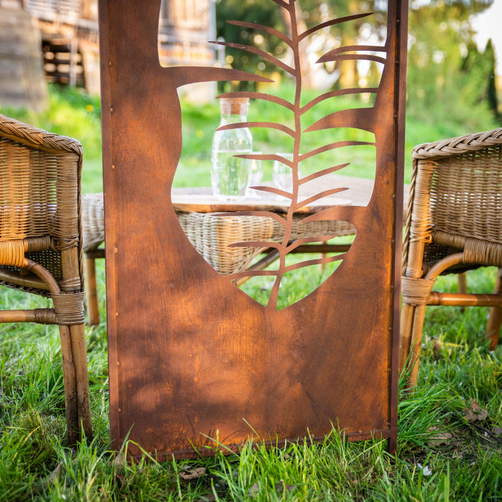 Sichtschutz Gartenpaneel Metall – Motiv Durchbrochenes Muster, 160 × 50 cm
