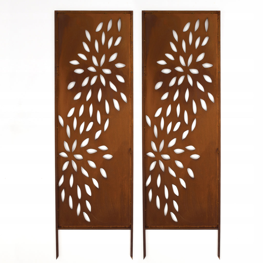Sichtschutz Gartenpaneel Metall – Motiv Azur, 180 × 50 cm