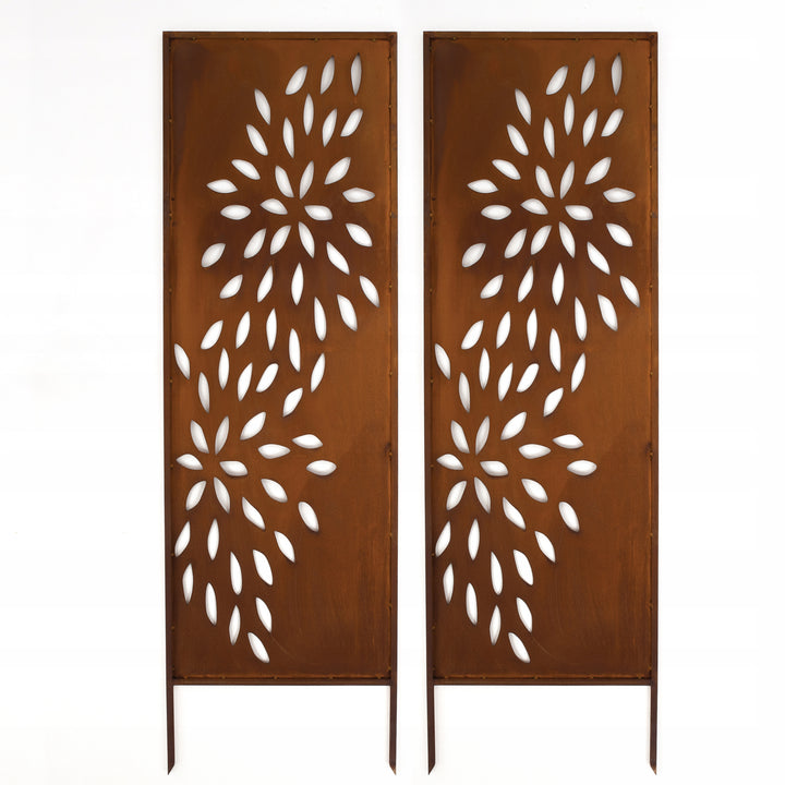 Sichtschutz Gartenpaneel Metall – Motiv Azur, 180 × 50 cm