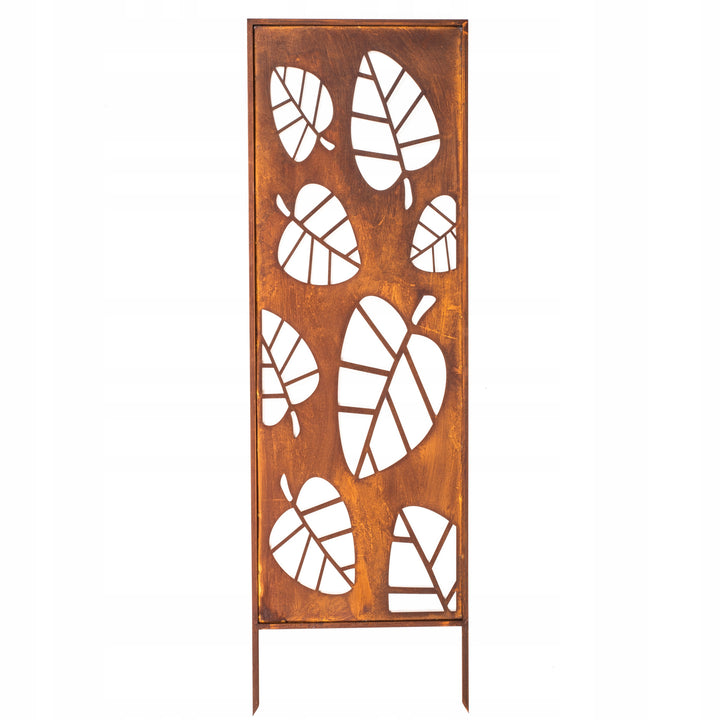 Sichtschutz Gartenpaneel Metall – Motiv Blätter, 160 × 50 cm