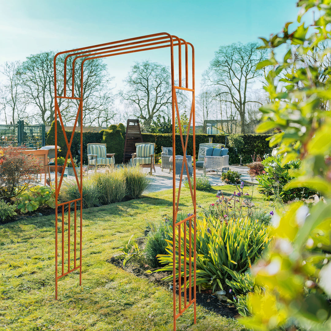 Rosenbogen Pergola aus Metall – Rankhilfe für Garten, 220 cm