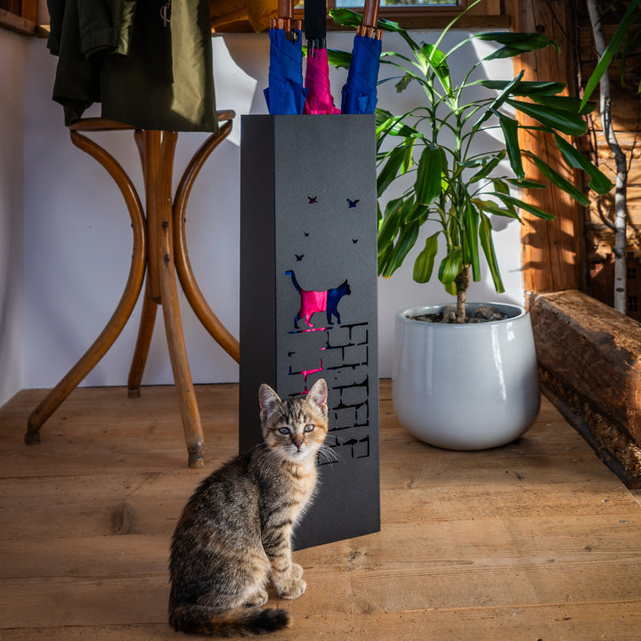 Metal Umbrella Stand – Umbrella Holder with Leaf Motif