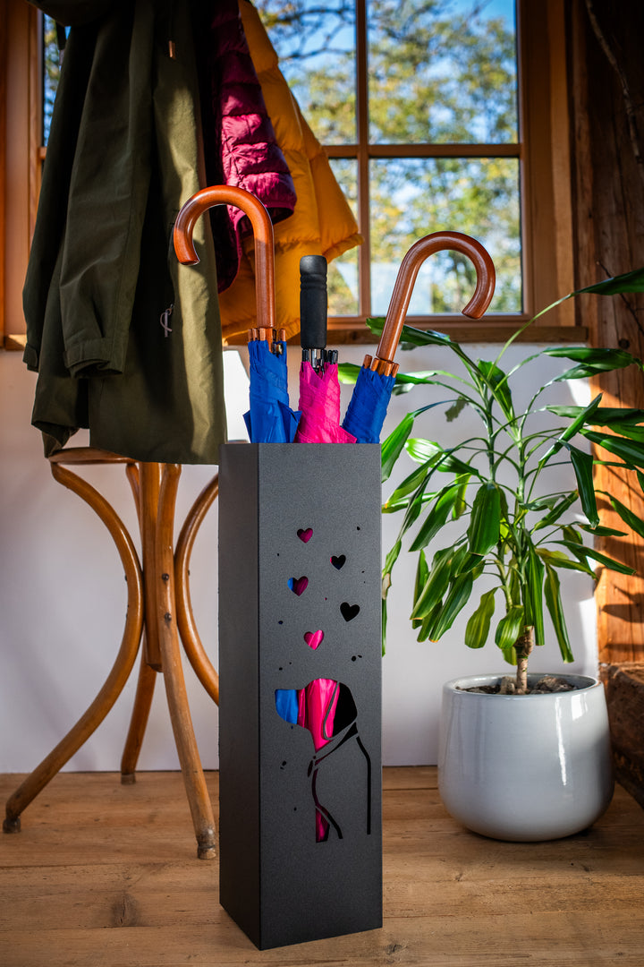 Metal Umbrella Stand – Umbrella Holder with Leaf Motif