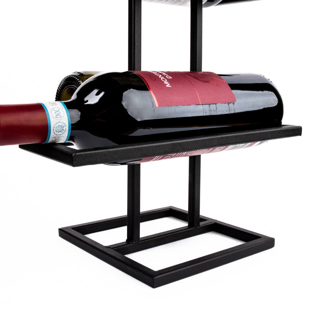 Freistehendes Weinregal aus Metall – Flaschenhalter für 5 Flaschen, 42 cm