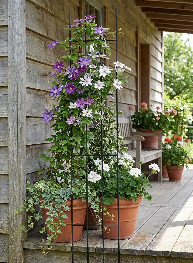 Staudenhalter aus Metall – Blumenhalter und Pflanzenstütze, 150 cm