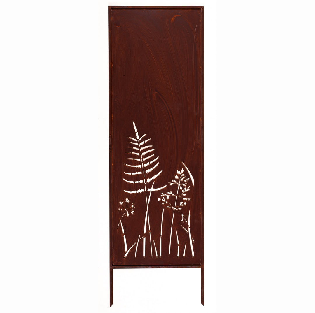 Sichtschutz Gartenpaneel Metall – Motiv Strauch, 160 × 50 cm
