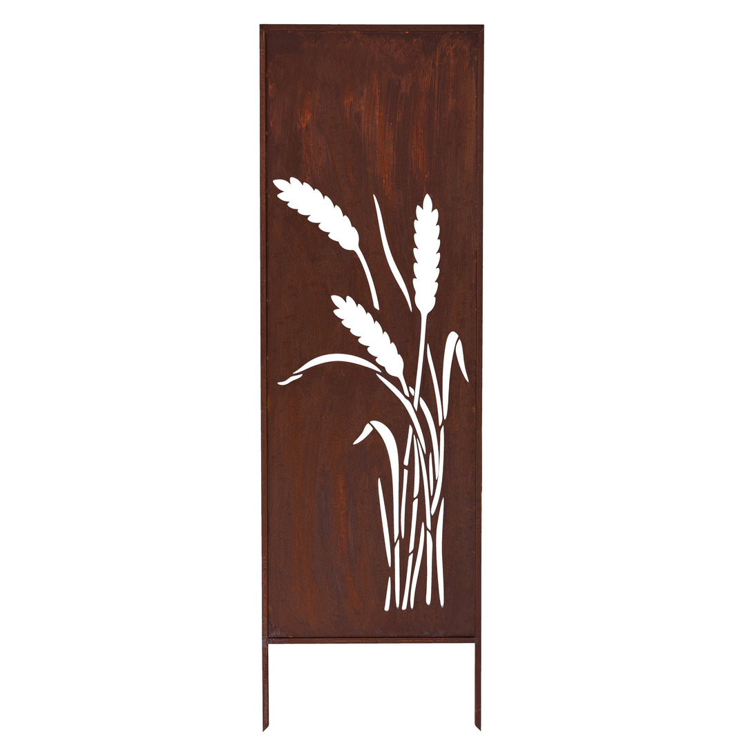 Sichtschutz Gartenpaneel Metall – Motiv Weizen, 160 × 50 cm