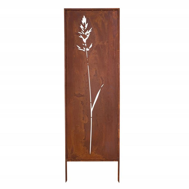Sichtschutz Gartenpaneel Metall – Motiv Strauch, 160 × 50 cm