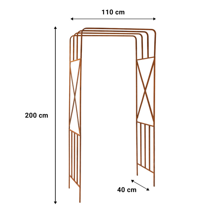Rosenbogen Pergola aus Metall – Rankhilfe für Garten, 220 cm
