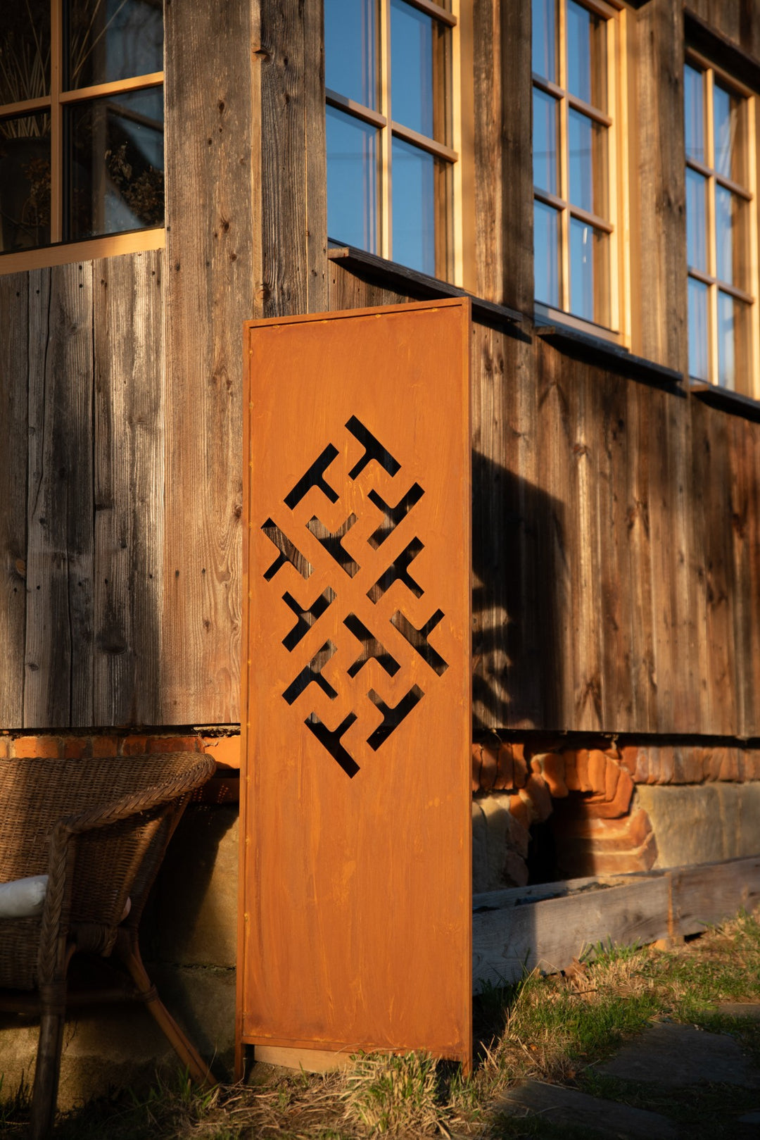 Sichtschutz Gartenpaneel Metall – Motiv Muster 4, 160 × 50 cm