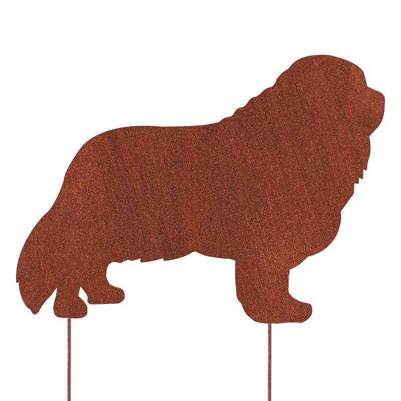 Garten Dekoration Gartenfigur – Hundesilhouette aus Metall in Rostoptik