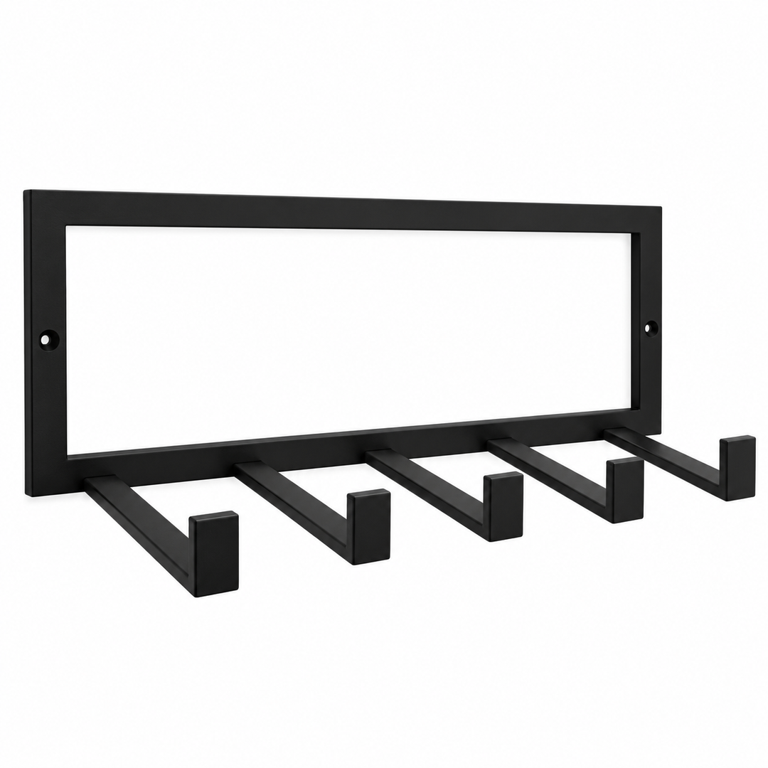 Wandgarderobe aus Metall mit Ablage | Handtuchregal und Garderobenhaken | Verschiedene Farben | Im Loft-Stil | 75 × 30 × 25 cm