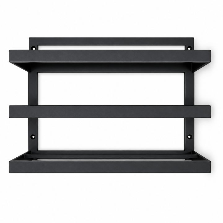 Handtuchregal Wand aus Metall mit 3 Ablagen | Verschiedene Farben | Im Loft-Stil | 60 × 38 cm